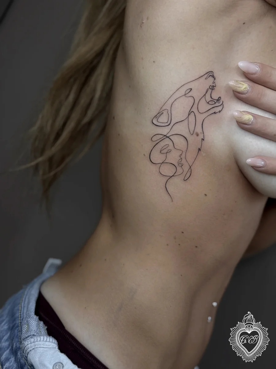 Tatuaggio Fine Line 41 di Chantal Bortolussi